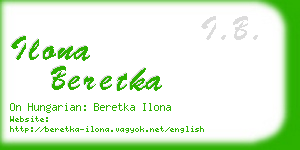 ilona beretka business card